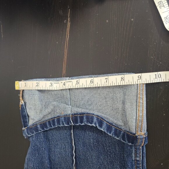 Ulla Johnson Women’s Genevieve Pintuck Wide Leg Cuff Jeans Índigo Blue Size 25 - Picture 12 of 13